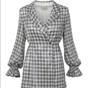 NWT J.ing Georgie Gingham Wrap Jacket Size S
